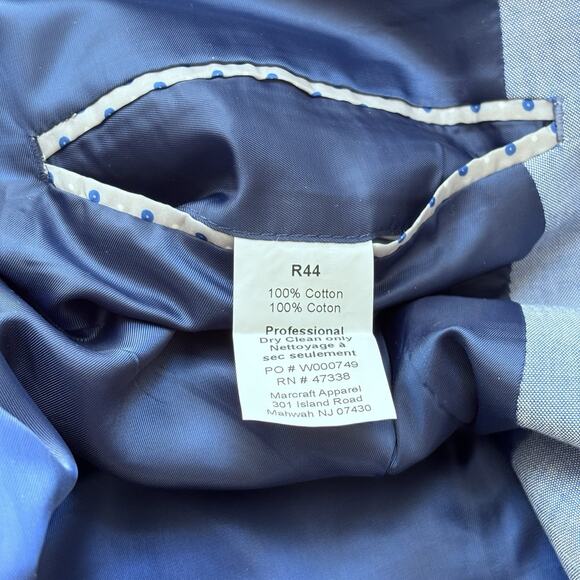 Tommy Hilfiger Blazer Men's 44R Light Blue Sports Coat 2 Button Cotton Jacket* - Picture 7 of 8